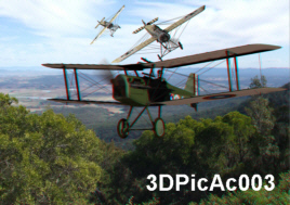 3D Anaglyph World War One WW1 WWI RAF Se5a Biplane
